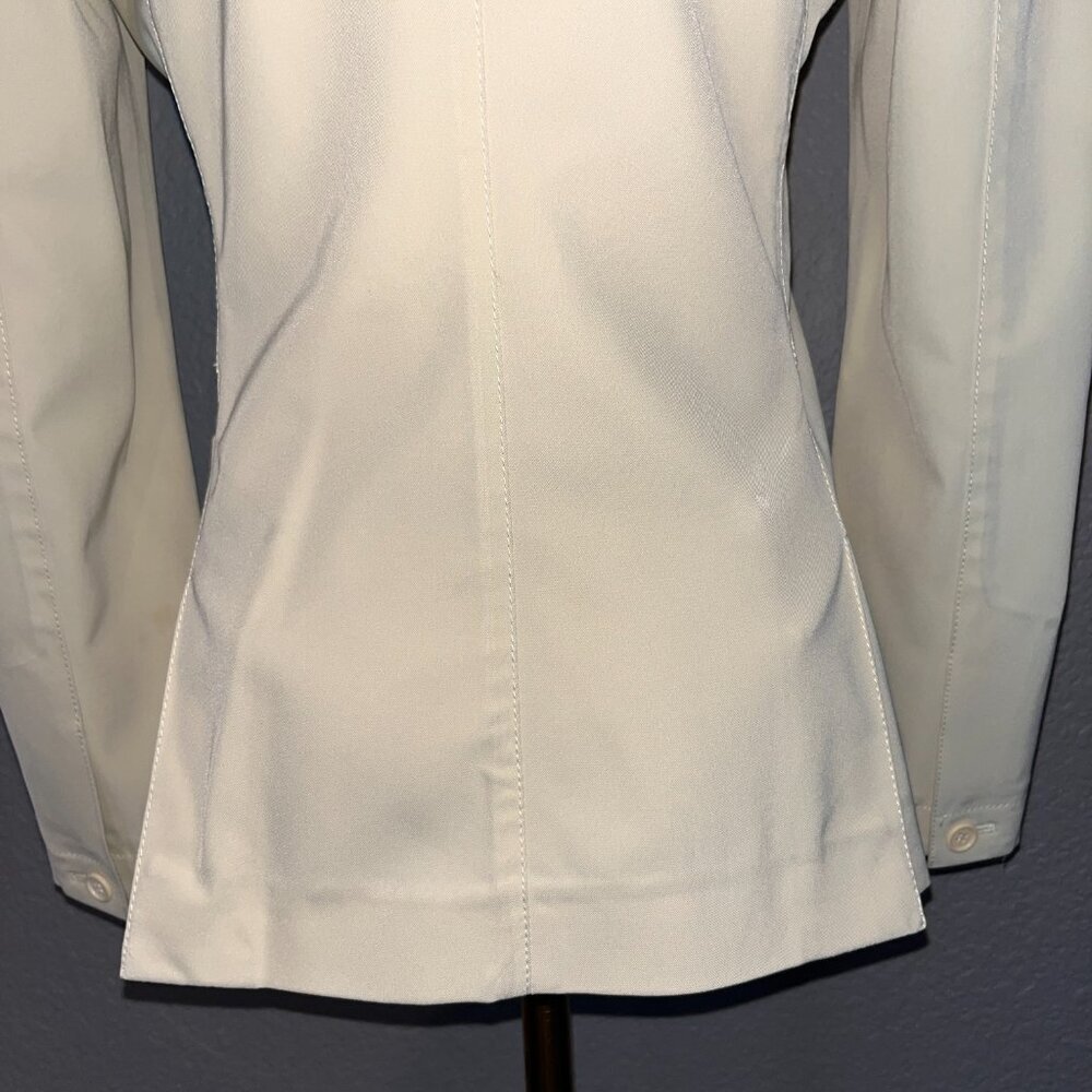PRADA MADE IN ITALY UNILINED STRETCH SPORTY BLAZER JACKET in CREAM - EUC - IT 38 - Picture 10 of 16